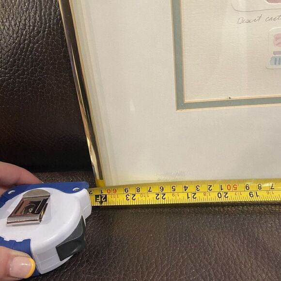 80’s Brooke Morrison framed Art Desert Cacti Watercolor signed painting Embossed - Picture 8 of 12